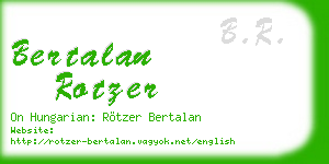 bertalan rotzer business card